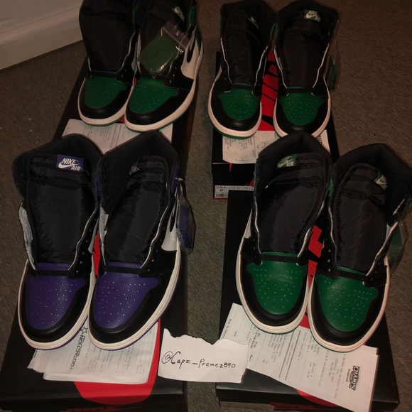 Air Jordan 1 “Court Purple” & “Pine Green” DS - Picture 3 of 8